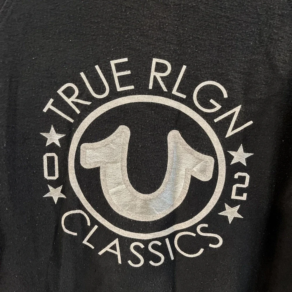 TRUE RELIGION Horseshoe Black Mens Long Sleeve T-shirt S Small